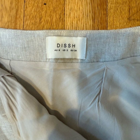 Dissh SET Lucca Linen Strapless Top & Syrah Linen Midi Skirt- Natural - Picture 8 of 9
